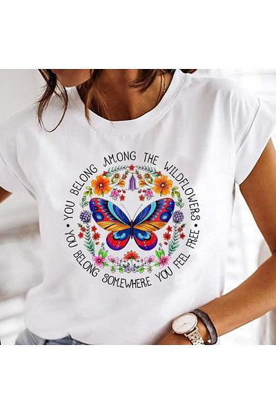 Guillermo Women's Print Dress - Dandelion and Watercolor Tee T-shirt