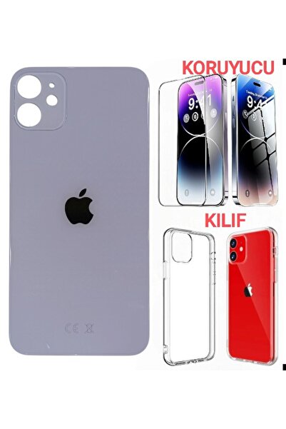 indirimplus iPhone 11 Arka Kapak Pil Kapağı +Kılıf+Kırılmaz LİLA RENK İLANI