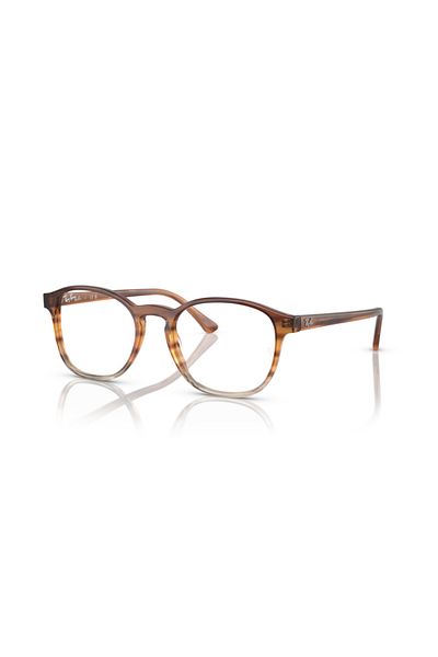 Ray-Ban Ray Ban Vista Unisex Phantos Eyeglasses- Rb 5417 - Lense Size:50mm - Striped Brown Gradient Yellow