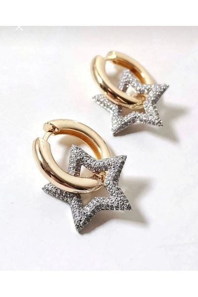 MAVEGA Vip Luxury Premium High Quality Zircon Hoop Star Non Tarnish Steel Earrings
