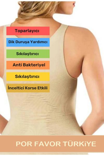 Por Favor Women's Extra Belly Gynecomastia Recovery Corset Athlete - Waist Chest Belly Firming