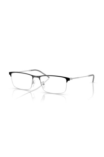 Emporio Armani Man Rectangle Eyeglasses- Ea 1168d - Lense Size:56mm - Matte Black/silver