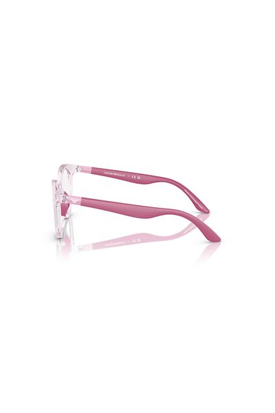 Emporio Armani Kids Woman Phantos Eye Glasses- Ea 3007 - Lense Size:45mm - Shiny Transparent Pink