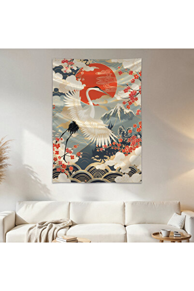Geek Cultcha Japanese Design Wall Cloth Wall Tapestry First Quality Satin Fab...