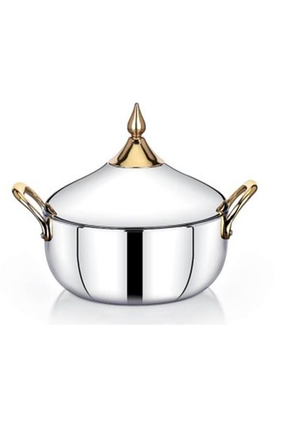 AVCI HOME MAKER ALIA HOTPOT WITH LID AND HANDLE 5000ML - SILVER