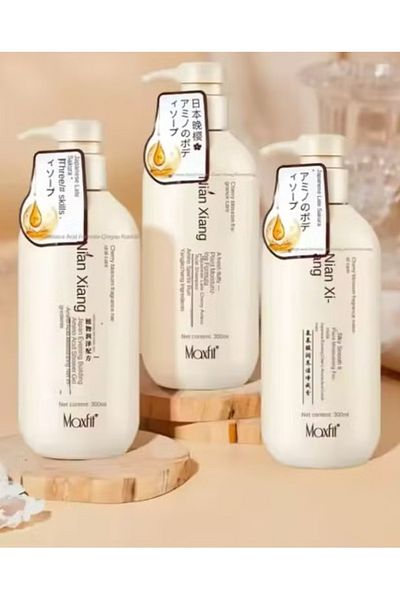 MAXFIT 3pcs Japanese Sakura Shampoo (Original) for Hair Growth, Prevent Hair Loss and Remove Dandruff 300ml