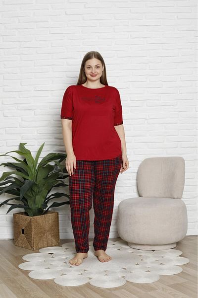 alec lingerie Milan Bamboo Fabric Large Size Women's Short Sleeve Pajamas Set