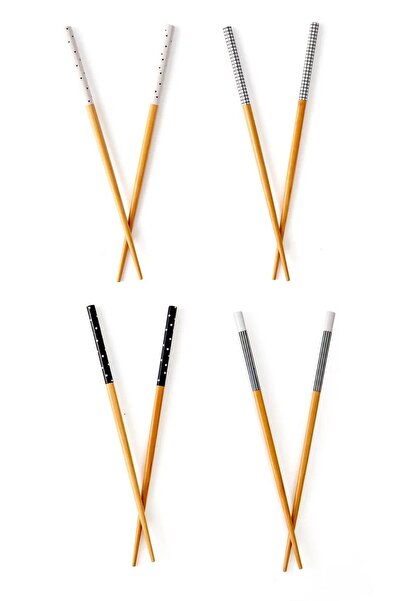 Meturas Natural Bamboo Chopstick - 23cm Japanese Korean Style Reusable Chopstick Set
