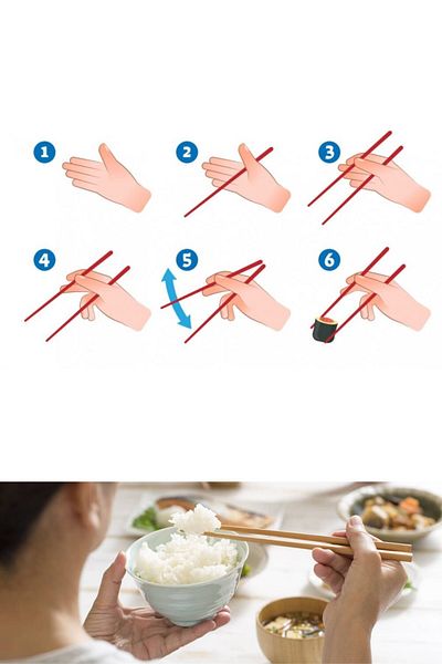 Meturas Natural Bamboo Chopstick - 23cm Japanese Korean Style Reusable Chopstick Set