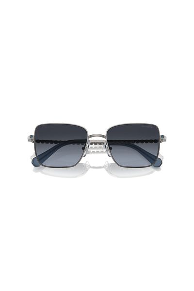 Swarovski Women's Gunmetal Round Sunglasses