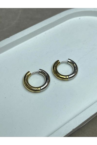 DAISYDAY Thick Steel Mix Hoop Earrings