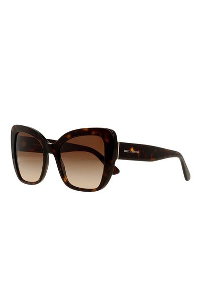 Dolce&Gabbana 4348 502/13 54 Women's Brown Slanted Frame Sunglasses