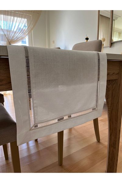 Zeren Home Kolber Λεπτομερής Άνευ Προβλημάτων Linen Runner 40 x 160