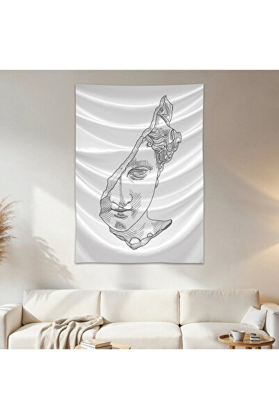 Geek Cultcha Greek Statue Wall Drape Wall Tapestry First Quality Satin Fabric...