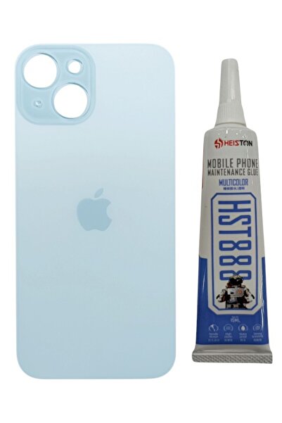 indirimplus iPhone 15 Arka Kapak Pil Kapağı + Yapıştırıcı AÇIK MAVİ RENK İLANI