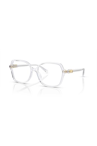 Michael Kors Woman Square Eyeglasses- Mk 4111u - Lense Size:54mm - Clear Transparent