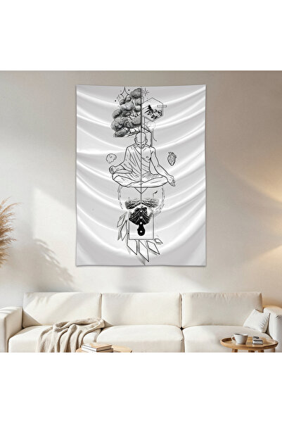 Geek Cultcha Meditation Wall Cloth Wall Tapestry First Quality Satin Fabric P...