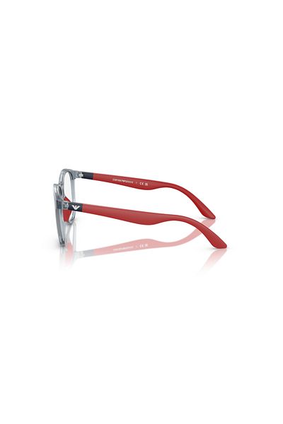 Emporio Armani Kids Man Phantos Eye Glasses- Ea 3004 - Lense Size:49mm - Shiny Transparent Blue