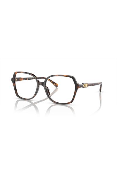 Michael Kors Woman Square Eyeglasses- Mk 4111u - Lense Size:54mm - Dark Tortoise