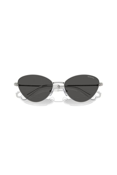 Swarovski Women's Cat Eye Metal Sunglasses Silver