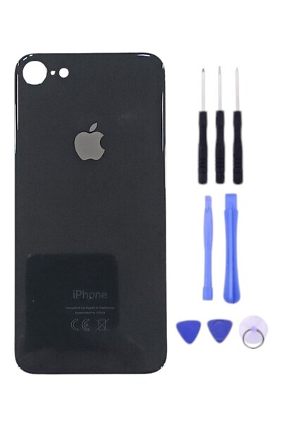 indirimplus iPhone 8 Arka Kapak Pil Kapağı +Tamir Seti SİYAH RENK İLANI