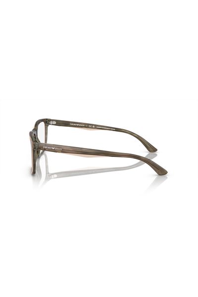 Emporio Armani Man Pillow Eyeglasses- Ea 3227 - Lense Size:54mm - Shiny Green/top Brown