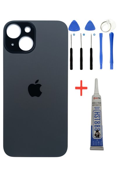 indirimplus iPhone 15 PLUS Arka Kapak Pil Kapağı +Tamir Seti ve Yapıştırıcı S...