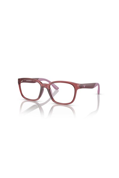 Emporio Armani Kids Woman Pillow Eyeglasses- Ea 3003 - Lense Size:49mm - Shiny Transparent Red