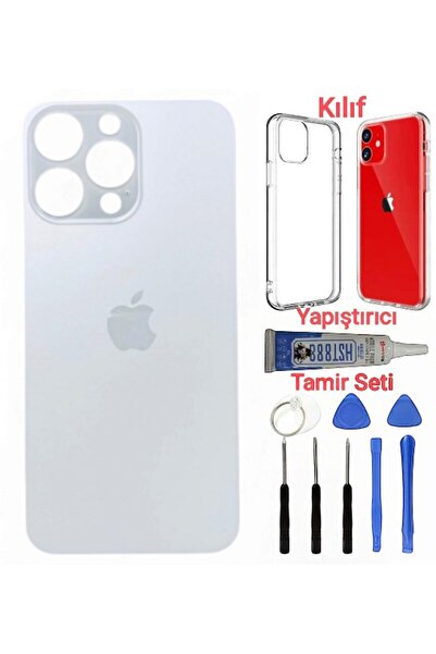 indirimplus İphone 14 Pro Max Arka Kapak Pil Kapağı Yapıştırıcı Kılıf Tamir S...