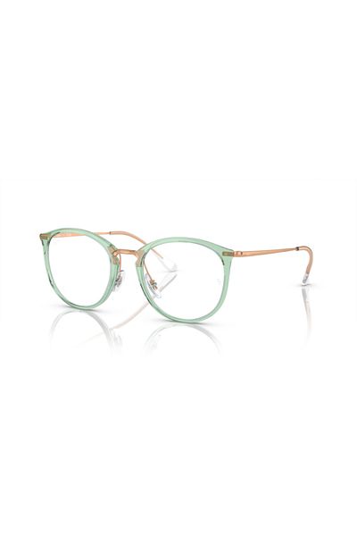 Ray-Ban Ray Ban Vista Woman Phantos Eyeglasses- Rb 7140 - Lense Size:49mm - Transparent Green