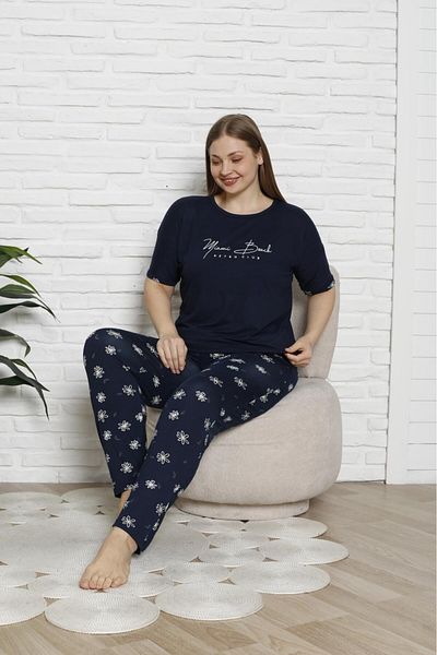 alec lingerie Milan Bamboo Fabric Large Size Women's Short Sleeve Pajamas Set