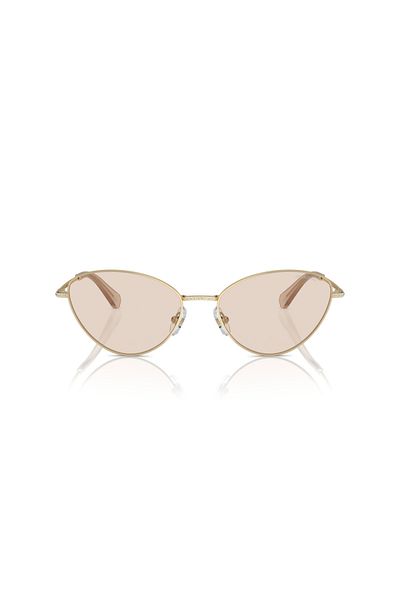 Swarovski Women's Sunglasses Metal Cat Eye Light Gold Model S;;7014, 58, 4013, M4