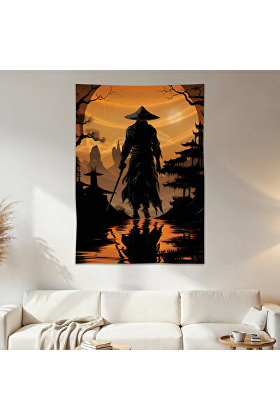 Geek Cultcha Japanese Samurai Wall Cloth Wall Tapestry First Quality Satin Fa...