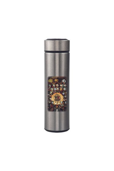 DKDZ SHOP Silver Steel Thermos with Ottoman Coat of Arms Printed Indicator 450ml.-018