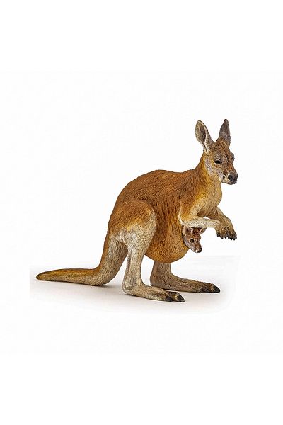 Papo Kangaroo Figurine With Baby