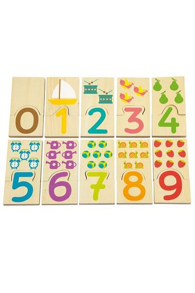 OEM Educational puzzle Learn numbers made of wood 10 pieces