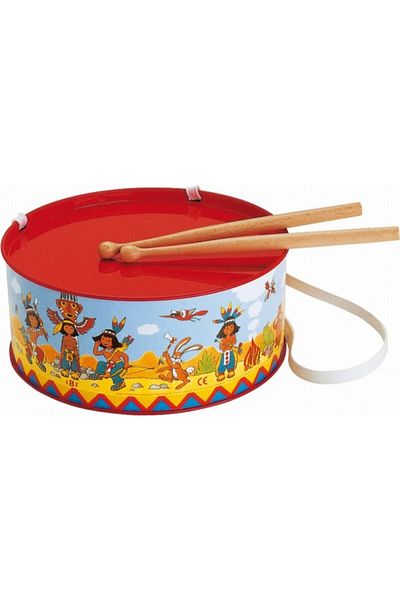 LENA Indian metal drum for children 20 cm Lena with wooden sticks
