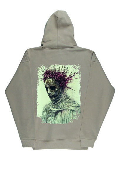 By Caspita Fashion Lenithra Dikenruh Back Štampano Unisex Oversize kroj Bež k...