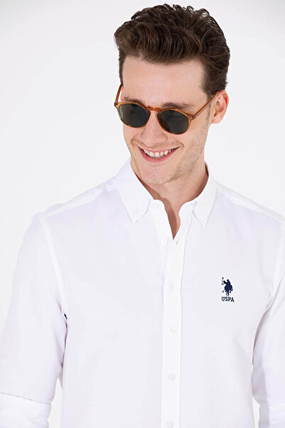 U.S. Polo Assn. Erkek Gömlek Beyaz 1570715 Gox023y