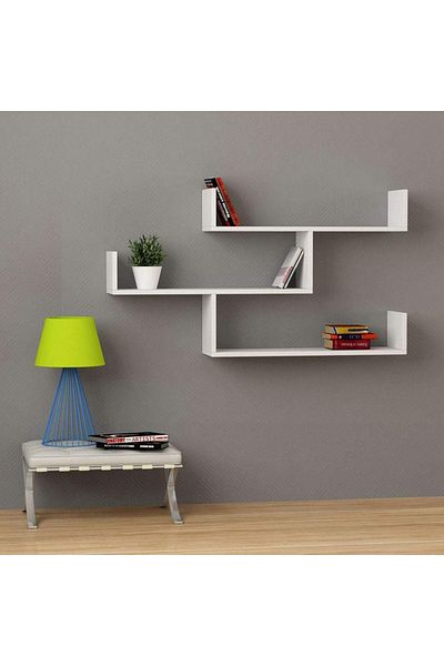 shelves 3-Piece Wall Mounted Floating Shelves - White
