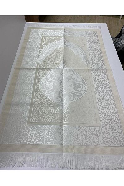 simply line Ottoman Taffeta Prayer Rug 65X110 cm Gift Luxury Patterned Men's Women's Prayer Rug