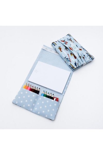 OEM Tiny Magic colored pencil notebook, airplane model folder type, for children