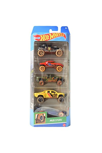 Evelise SET 5 MASINI HOT WHEELS MUD STUDS