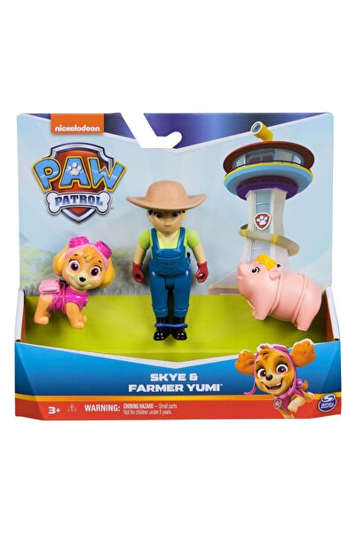 PATRULA CATELUSILOR Set de figurine PAW Patrol Eroii Salvatori Skye și Fermie...