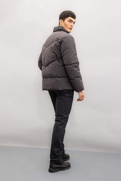 DeFacto Slim Fit Coat Slim Fit Stand γιακά με τσέπη με φερμουάρ C9020ax24wn