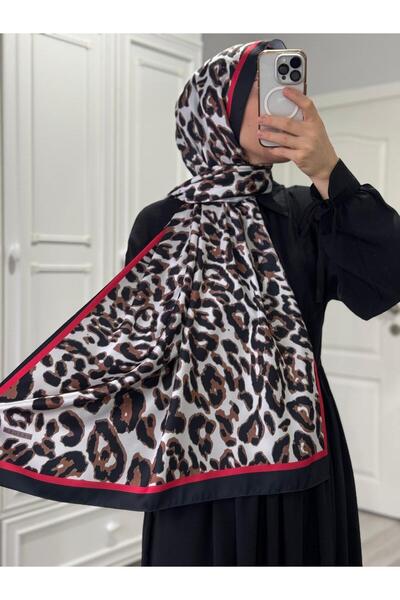 Freesia Deopar Desenli Twill Şal