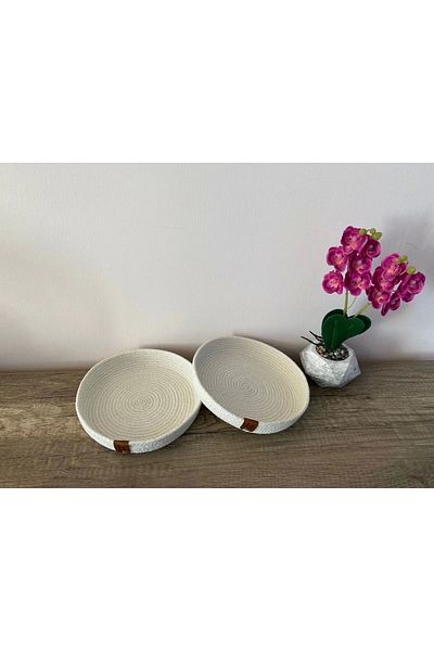 Sevdam Sepet Cream Color Double Thin Decorative Box - Storage Box