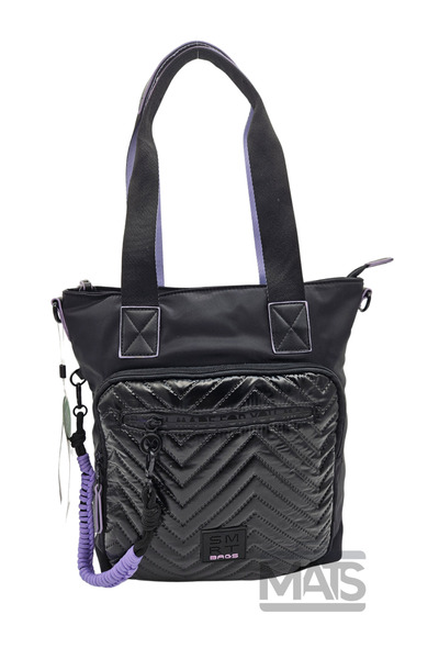 21K SMART BAGS حقائب ذكية من قماش الساتان المظلي 3248 حقيبة كتف باللون الأسود...