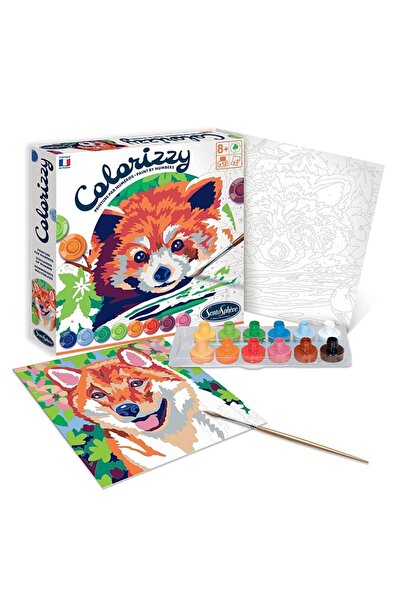 Sentosphere Kreativní sada pro malování podle čísel - Vybarvi panda červená a shiba