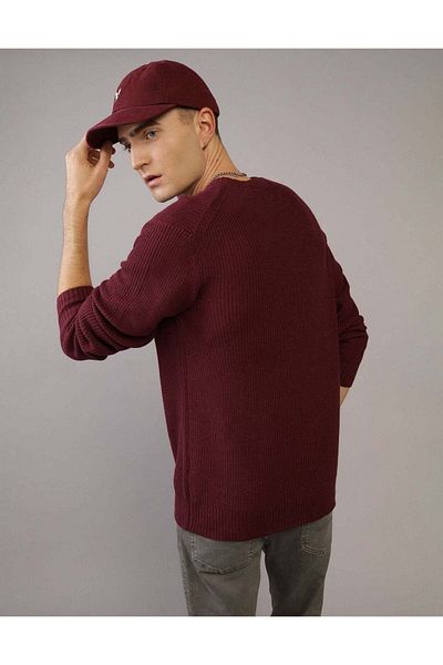 AMERICAN EAGLE AE Waffle Crew Neck Sweater